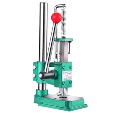 핸드 프레스 머신 탁상 드릴링 머신 다기능 유압 프레스 가죽 펀치 드릴 척 (알루미늄 플라스틱 가공용 가죽 하드웨어 포함)