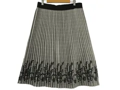 k04250303089　ZARA BASIC　Lサイズ　グレー×黒　　スカート　ミディアム丈　春夏