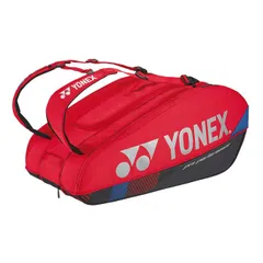 【９本収納】ヨネックス(YONEX) PROシリーズ ラケットバッグ9 スカッシュ・バドミントン・テニスバッグ BAG2402N-651 スカーレット(25y11m)(040049764)