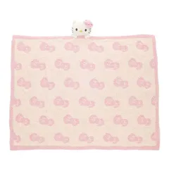 丸眞(マルシン) ハローキティ ふわふわ リボンとキティ マスコット付きブランケット 70×100cm 3805001800 ホワイト×ピンク(25y11m)(291359993)