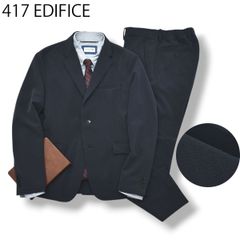 417 EDIFICE ストレッチウーリーフラノ スペシャルセットアップ M 紺
