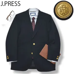 【定番】 ジェイプレス J.PRESS シングル 段返り3B テーラードジャケット ブレザー 紺ブレ 春夏 92-78-170 ネイビー メンズ トラッド 金ボタン 普段使い