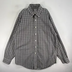 古着 ブルックスブラザーズ Brooks Brothers 長袖シャツ チェック 胸ポケ 346 M  ブラック系 マルチカラー メンズ