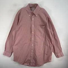 古着 ブルックスブラザーズ Brooks Brothers 長袖シャツ 胸ポケ MADISON ボタンダウン M  レッド系 チェック メンズ