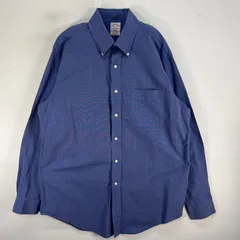 古着 ブルックスブラザーズ Brooks Brothers 長袖シャツ MADISON ボタンダウン 胸ポケ M  ブルー系 無地 メンズ