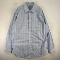 古着 ブルックスブラザーズ Brooks Brothers 長袖シャツ CLASSIC 胸ポケ L  ブルー系 チェック メンズ