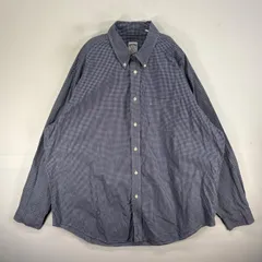 古着 ブルックスブラザーズ Brooks Brothers 長袖シャツ ボタンダウン MADISON 胸ポケ XL  ネイビー系 チェック メンズ