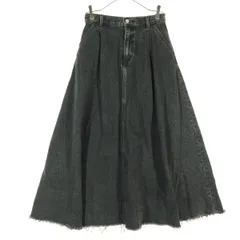 MOUSSY マウジー ロング丈 デニムスカート 2 ブラック レディース 古着