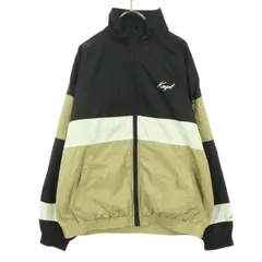 KANGOL カンゴール Rocky Monroe ロッキーモンロー コラボ 長袖 ナイロンジャケット M ブラック系 ベージュ メンズ 古着