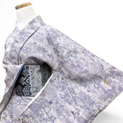 正絹 単衣 小紋 辻ヶ花調四季花 - メルカリ