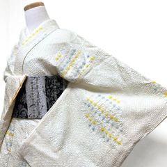 訪問着 総絞り 桐の花 菊花 エ霞 着物 043k d - メルカリ