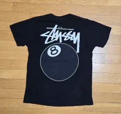 STUSSY ステューシー 8ボール Tシャツ ブラック M 22 ss