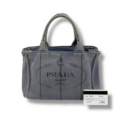 プラダ　PRADA ミニトートバッグ　B2439G　カナパ　ブルー　青　デニムキャンバス