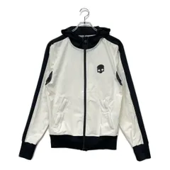 中古 ユニセックス ハイドロゲン HYDROGEN フルジップアウター XS 白 フーディー スカル ロゴプリント