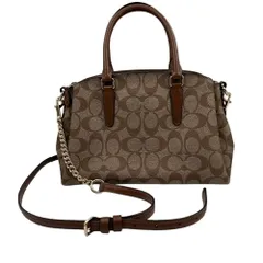 ♪ COACH コーチ シグネチャー ショルダーバッグ F29434 ブラウン