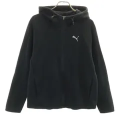 PUMA プーマ 長袖 ジップパーカー L ブラック レディース 古着