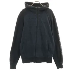 adidas NEO アディダスネオ 総柄 長袖 スウェット ジップパーカー L ブラック メンズ 古着