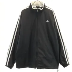 adidas アディダス ウインドブレーカー O ブラック ジャケット 裏メッシュ メンズ 古着