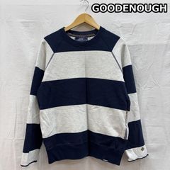 グッドイナフ GIV-134006 ボーダー柄 ラグランスリーブ スウェット トレーナー ジップポケット付 メンズ M ISItems【USED】【古着】【中古】50154790