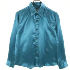 Calvin klein Jeans カルバンクラインジーンズ 90s オールド 長袖 シャツ M ブルー系 レディース 古着のサムネイル