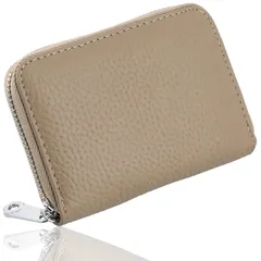 [NobleTicks] カードケース 本革 じゃばら 大容量 13枚収納 スキミング防止 財布 ミニ財布 薄型 コンパクト レディース メンズ クレカケース コインケース ベージュ [ベージュ]