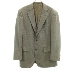 J.PRESS ジェイプレス チェック柄 テーラードジャケット YA7 ベージュ メンズ 古着