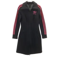 adidas アディダス トラック ワンピース S ブラック ジャージ レディース 古着