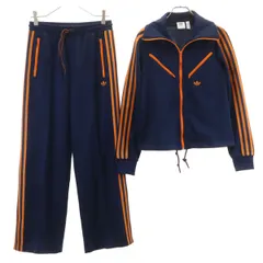 adidas Originals アディダスオリジナルス トレフォイルロゴ トラックジャケット 上下 セットアップ M ネイビー ジャージ レディース 古着