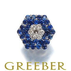 22k 9Pブルーサファイア クロス プラススタッドピアス 22金 パヴェ