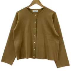 OPAQUE オペーク ラウンドネック スナップボタンカーディガン size38/M/ベージュのサムネイル