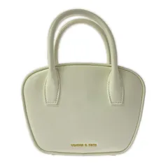 CHARLES & KEITH チャールズ＆キース 2WAY ラウンドハンドバッグ/ホワイト