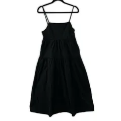 quaranciel カランシエル ティアードギャザー フレアワンピース sizeF/ブラック