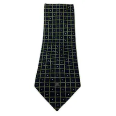 BURBERRY LONDON バーバリーロンドン 総柄ネクタイ size-/ネイビー×ライトイエロー