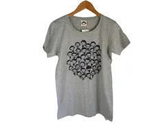 k05250318020　ブランド不明　Mサイズ　グレー×紺　　トップス　半袖Tシャツ　春夏