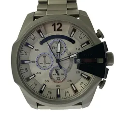 DIESEL ディーゼル 10BAR腕時計 size-/ホワイト×シルバー