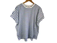k05250311061　UNIQLO　Mサイズ　白×青　　トップス　半袖Tシャツ　春夏