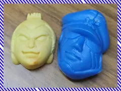 当時もの 森永 キン肉マン 消しゴム ザ・マスク 2個おまとめ ブロッケンJr ウルフマン リキシマン 3cm 食玩 キン消し