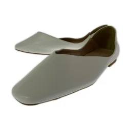 Menue メヌエ スクエアトゥ フラットパンプス size40/ホワイト