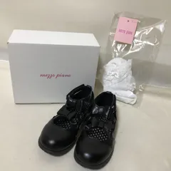 BM1089　mezzopiano　メゾピアノ　フォーマル　シューズ　ブラック　18cm　入学式　発表会　靴下付き　