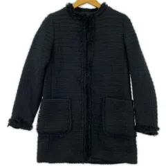 ZARA  BASICザラ ベーシック ツイードジャケット sizeEUR　XS/ブラック
