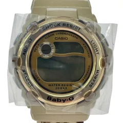 美品 CASIO カシオ タグ付き Baby-G レオパード柄ベルト腕時計/ベージュ系