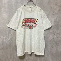 古着 used　MLB　CARDINALS　半袖プリントTシャツ　白　ホワイト　霜降りカラー　レトロ　クルーネック　オーバーサイズ