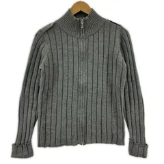 MICHEL KLEIN ミッシェルクラン リブニットジップカーディガン size38/グレー