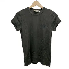 EMPORIOARMANI(エンポリオアルマーニ) 半袖Tシャツ サイズM レディース美品  - カーキ クルーネック/ストライプ