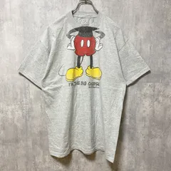 古着 used　Disney ディズニー　Mickey Mouse　ミッキー　半袖オフィシャルプリントTシャツ　グレー