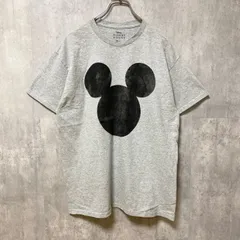 古着 used　Disney ディズニー　Mickey Mouse　ミッキー　半袖オフィシャルプリントTシャツ　グレー