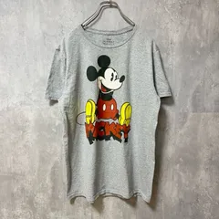 古着 used　Disney　ディズニー　半袖プリントＴシャツ　グレー　Mickey　ミッキー　キャラクター
