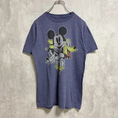 古着 used　Disney　ディズニー　Mickey mouse　ミッキーマウス　ドナルド　半袖プリントTシャツ　ネイビー