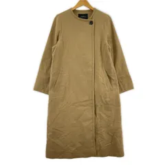 green label relaxing グリーンレーベルリラクシング ユナイテッドアローズ  リネン混 ノーカラーコート size34/ベージュ