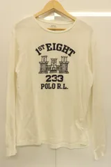 【中古】 POLO RALPH LAUREN メンズロンT M 1ST EIGHT ロンT POLO RALPH LAUREN M 白 ホワイト プリント